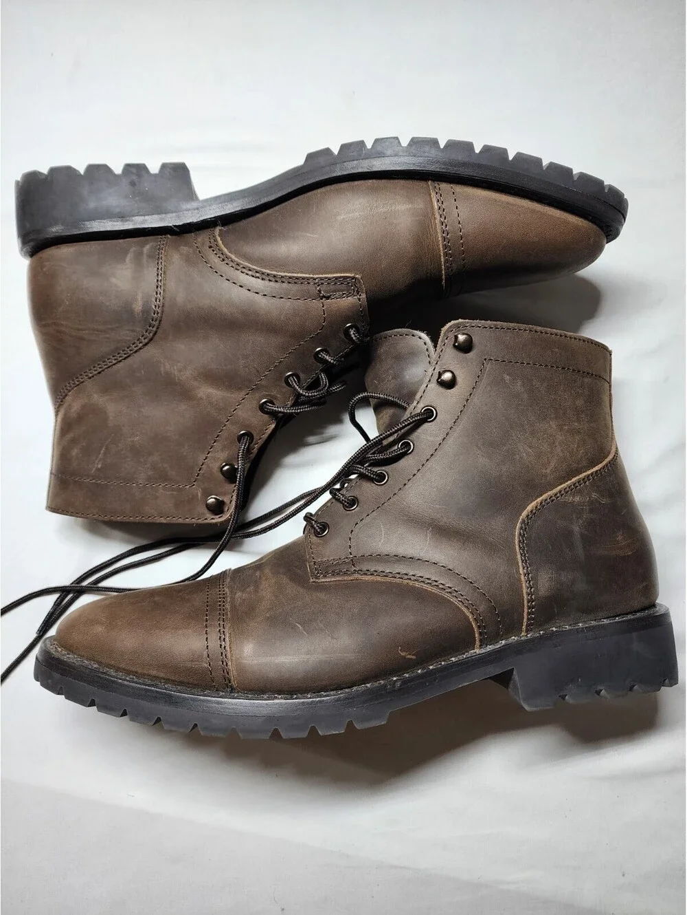 Thursday Boot Co Captains Size 13.5 Men's Brown Leather Lace Up